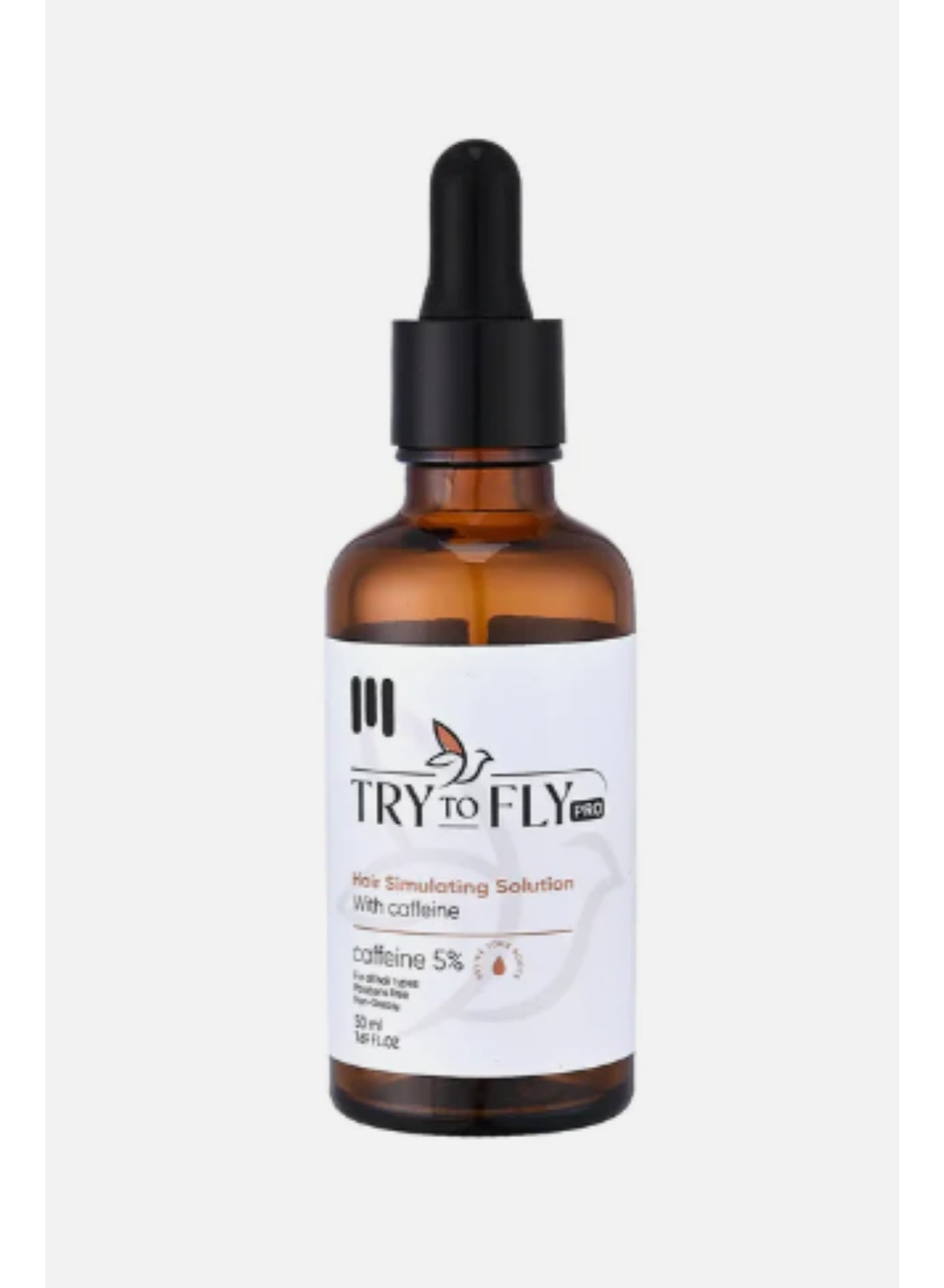 TryToFly pro hair simulating solution with caffeine caffeine 5% for all hair types Parabens free non-greasy 50ml